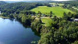 Ashfield Massachusetts looking west from Ashfield lake...local drone pilot. Does come with frontloaded picture frame.