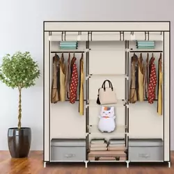 The Size for The Clothes Wardrobe Makes it Suitable for Organizing Your Small Rooms and Walk-In Closet. It Will be...