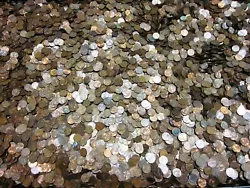 This is a bulk bullion lot bag of 5,000+ various circulated copper pennies. The copper pennies will vary in condition,...