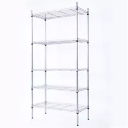 You can finally get a well-assembled rack for daily storage! It is composed of 5 shelves, top tubes, middle tubes,...