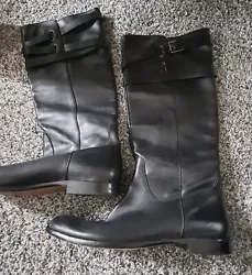 Coach Cayden Black Knee High Riding Boots Womens 10B. Pre-owned good condition. Wear on soles but otherwise very good.