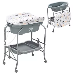 With a practical bathtub, this baby changing station is designed for versatility. It is suitable whether you use it to...