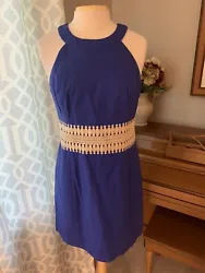 New! Lilly Pulitzer Ashlyn Shift Dress, Blue, Gold Accent, Size 10, Retail $198. Brand new with tags!18” underarm to...