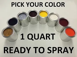 YOU GET - 1 QUART - OF THE COLOR OF YOUR CHOICE. this product IS reduced and ready to spray in YOUR paint gun. THIS IS...