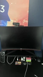 AOC gaming monitor Curved screen, comes with face cam! Never used a lot just for Xbox so it runs amazing with no dead...