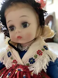 Vintage 1970 Madame Alexander Doll International Series German 8” Bent Knee Doll. She is not a walker, but she has...