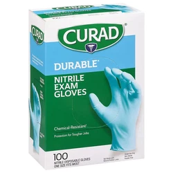 Curad Nitrile Exam Gloves, Durable, Powder Free, Chemical Resistant, One Size Fits Most, 100 Count. Curad nitrile exam...