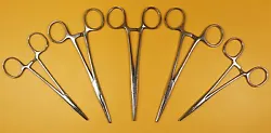 Five hemostats in one lot in excellent condition. above this paragraph in red type. We dont remove stickers, dust,...