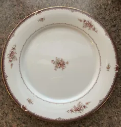 For sale is a lovely set of Noritake Bordeaux Pattern 13 Dinner Plates. Red/brown band, flowers with gold rim. C....