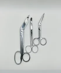 Medical Scissors 3 Pairs includes. 1 large pair Haslam1 small pair marked Germany1 small pair marked USAAs shown in...