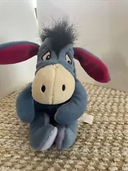 The Disney Store Winnie The Pooh Eeyore Bean Bag Plush Stuffed Animal.