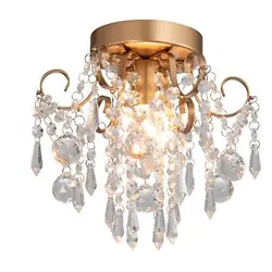 Classic Design: stunning Crystal ceiling chandelier ,electroplate Gold fixture and real crystal parts,sparkling and...