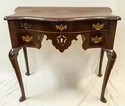 This table may be Dutch and has great form with cabriole legs with boot forms, very high quality Queen Anne design....