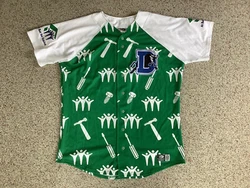 Authentic Game Durham Bulls At Bat For Habitat Promo Baseball Jersey Size Pro 50. Condition is 