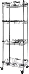 REGILLER 4-TIER WIRE SHELF ORGANIZER-- A Multi-Functional Display Shelving Unit, keep things neat and orderly! Shelf...