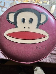This Paul Frank stool is a must-have for any collector of vintage furniture. This red vinyl polyester fabric stool...