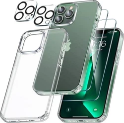 Coque iPhone Rigide 14 13 12 11 Pro + Protection Verre Trempé écran intégrale x2 + Vitre Objectif caméra x2. Ou...