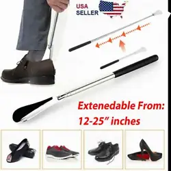 Extendable shoe horn. 1 x Shoe Horn. Material: Stainless Steel. With anti-skid handle, easy to hold. Very convenient,...