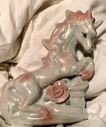 Unicorn Statue Vintage. Gorgeous vintage unicorn statue. About 6 tall. She looks just about perfect with maybe a micro...