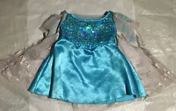 Build a Bear Disney Frozen Elsa Silver And Blue Dress.