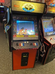 Beautiful restored Street Fighter 2 Champion Edition upright Arcade Game. Game is as close to dedicated as they come in...