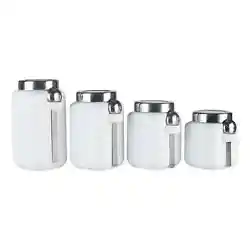 Includes one 1.53 quart, one 1.25 quart, one 1.03 quart, and one 0.84 quart size canisters. Keep essential baking...