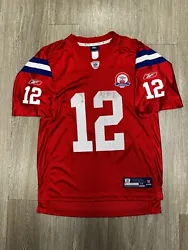 2009 Tom Brady AFL 50th Anniversary Jersey Very light cracking on top of front numbers Size: Medium Pit to pit:...