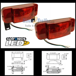 Optronics Trailer Lights - RVSTLB0061 & RVSTLB0060. Rectangular RV tail lights serves multiple functions in each light....