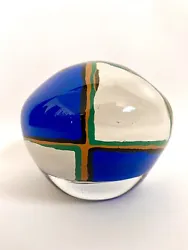 Rick Beck Pop Art glass paperweight. Fabulous!Approximately 3 1/4” tall x 4” wide Weighs almost 2 pounds Signed...