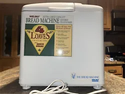 Bread Maker Machine Welbilt . Tested And Working Printed Instructions. Condition is Used. Shipped with USPS Priority...