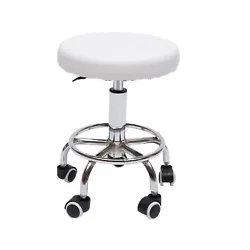 Package Includes: 1 x Stool Seat 5 x Plastic Rolling Castors 1 x Hydraulic For Height Adjustment 1 x Base 1 x Iron...