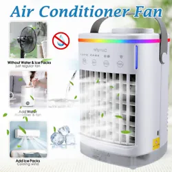 White-4 Speeds Air Conditioner Fan w/ 7 Colors LED Light. 1x Air Conditioner Fan. ✔ Low Noise Mode: The air...