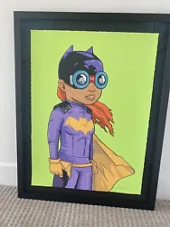 AP - BATGIRL (GREEN) **WITH FRAME**BY HEBRU BRANTLEY***come with frame with museum glass.Purchased directly from...