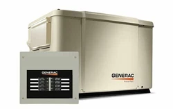 PowerPactTM Series 7.5/6kW Air-Cooled Standby Generator, Steel Enclosure, 8 Circuit LC.