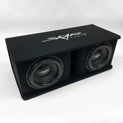 Furthermore, the enclosure is finished in premium grade black carpet for a sleek appearance and features the Skar Audio...