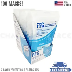 Efficiently filter out dust and allergens with these disposable 3 layer masks. Built-in nose bridge wire contours for a...