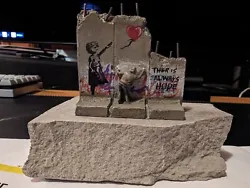 For sale is a Banksy sculpture from his Walled Off Hotel project.It depicts someone tagging a section of wall with his...