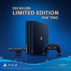 U.S VersionThe PlayStation 4 pro 500 million edition comes with everything you see in the picture and 2 games.- System-...