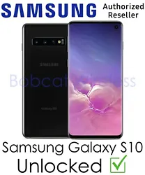 Genuine, Tested, and Certified Prism Black 128GB Samsung Galaxy S10. Unlocked. Open Box Condition. Tap 