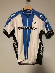Mens Giant Bicycles Team Black Blue Cycling Jersey Extra Large XL. Please see photos for details