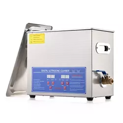 180W ULTRASONIC CAVITATION: This Creworks industrial ultrasonic cleaner uses 180W of power to fill its 1.6 gallon basin...