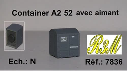 Exemple les wagons OCEM 29 de R3M. laimant serre a maintenir le container sur des wagons possédant un leste...