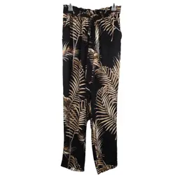 Paper bag cropped ankle pants, a chic alternative, are perfect for dressing up or down. Lightweight 100 percent Viscose...
