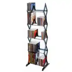 The vertical design maximizes storage space. Wide feet provide stability. Jewel case anchor divider included. Since...