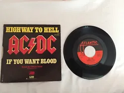 disque vinyle 45 tours AC/DC highway to hell.