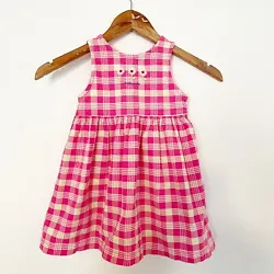 Vintage OshKosh B’Gosh Pink Plaid Toddler Girl Cotton Sundress Size 3T. Adorable older AMAZING flawless condition...