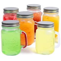 GREAT ON THE GO - Our mason jars with lids are ideal for enjoying beverages on the go. Whether it’s toting your...