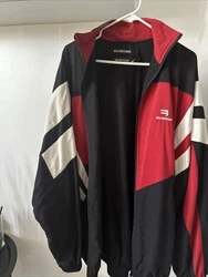Balenciaga Mens Nylon Track Suit Jacket - Oversized Fit - oversized - fits all sizes.Condition - 9.5Black:Red