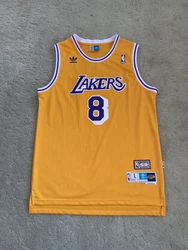 Throwback Swingman Kobe Bryant #8 Los Angeles Lakers Yellow Jersey Adidas Size L. No tags but brand new and never worn....