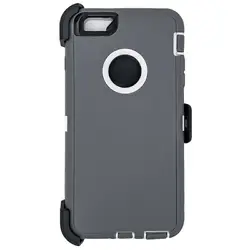 For iPhone 5/5s/SE 2016 Heavy Duty Case w/Clip GRAY/WHITE iPhone 5/5s/SE 2016 Heavy Duty Case w/Clip GRAY/WHITE THIS...